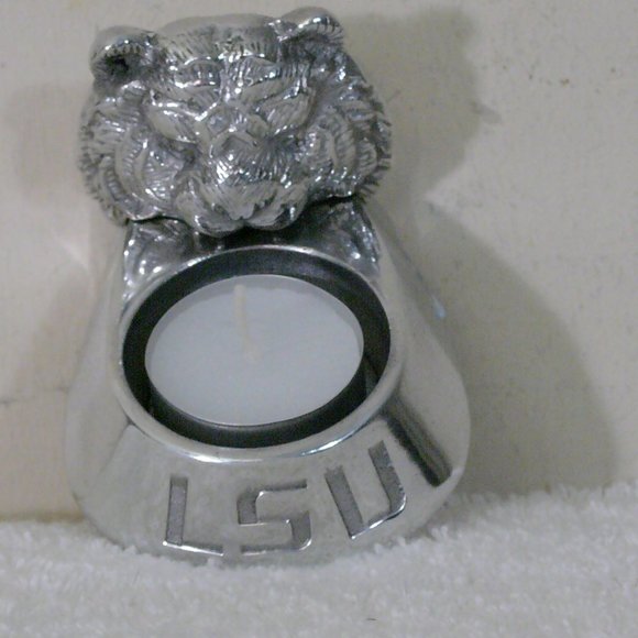 LSU Tigers Tea Light Holder with Candle - Arthur Court Designs - Picture 9 of 11